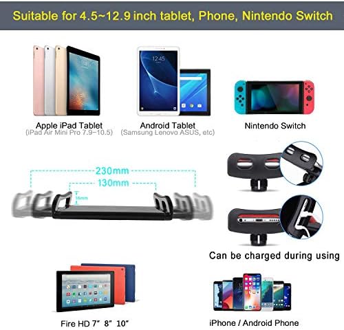 Tablet Padló Állvány, Állítható Magasságú ipad Padló Állvány Kompatibilis iPhone, iPad Pro Air Mini, Samsung Tab, Kindle E-Olvasó, vagy Más