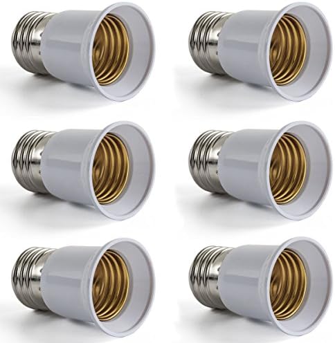FÉLELEM-FÉNY, E26, hogy E26 Fény Bázis Extender Aljzat Adapter Átalakító LED Izzó, Lámpa, 6-Pack