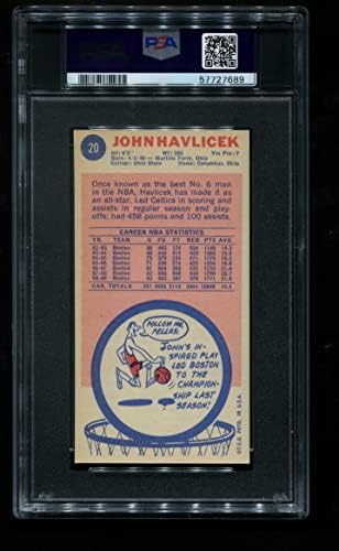1969 Topps 20 John Havlicek Boston Celtics (Kosárlabda Kártya) PSA a PSA 8.00 Celtics-Ohio St.