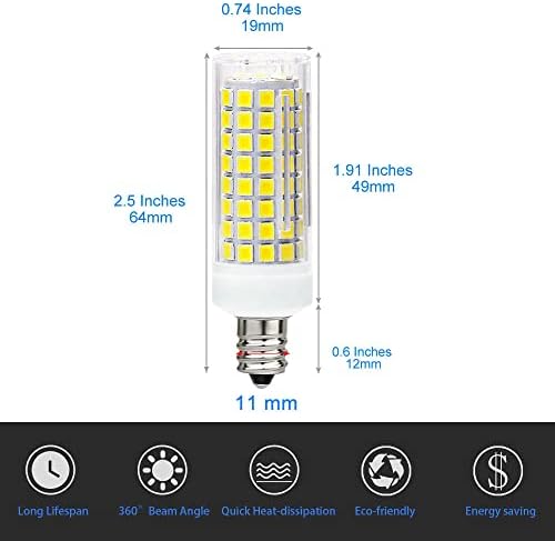 DIILSWX E11 LED Izzó 120V 3.5 W Fehér 6000K : Nem filker led Gyertyatartót Izzók nem szabályozható, led Kukorica Izzó Konyha, Nappali, hálószoba,