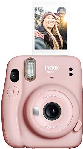 Fujifilm Instax Mini 11 Instant Fényképezőgép - Blush Pink 4.8 x 4.2 x 2.6 & Instax Mini Hableány Farok Film - 10 Kitettségek & Instax