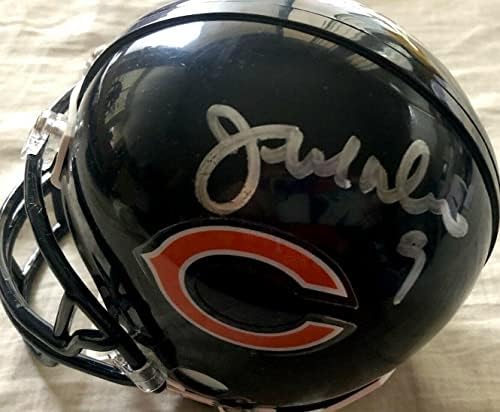Jim McMahon Willie Gault dedikált, aláírt autogramot auto Medvék mini sisak SZÖVETSÉG - Dedikált NFL Mini Sisak