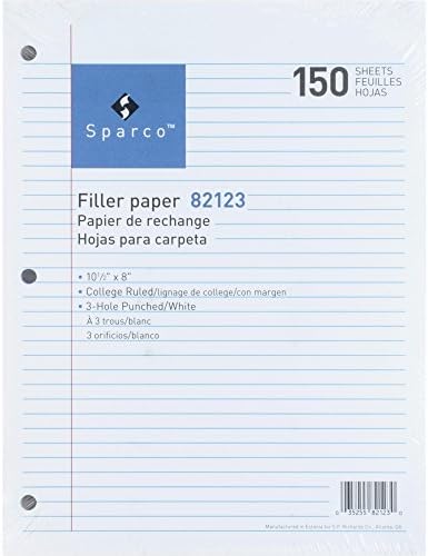 Erőtlen volt 3HP Notebook Töltelék Papír 1800 Lap -, hogy a Főiskolán - 16 lb Alapján Súly - 8 × 10 1/2 - Fehér Papír -
