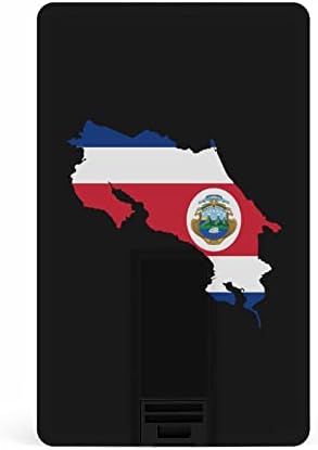 Costa Rica Zászló Térkép USB Memory Stick Üzleti Flash-Meghajtók Kártya, Hitelkártya, bankkártya Alakú