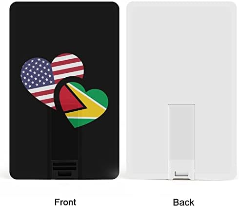 Guyana amerikai Zászló Hitelkártya USB Flash Meghajtók Személyre szabott Memory Stick Kulcs, Céges Ajándék, Promóciós Ajándékot