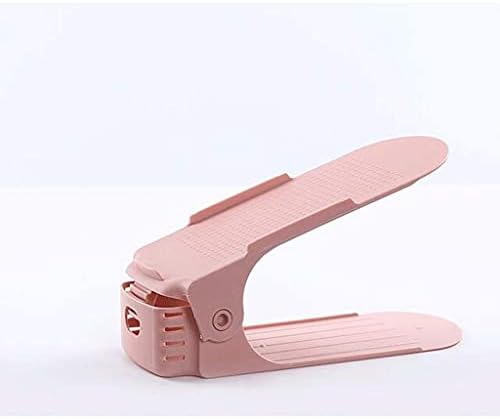 HTLLT Praktikus, Kényelmes Cipő Slot Szervező Állítható Cipő Állványok Space Saver Cipő Jogosultja 10 Darab Szett,Rózsaszín