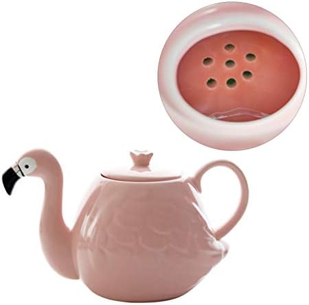 DOITOOL teáskannában teáskannában teáskannában teáskannában Kerámia Teáskanna Flamingo Teáskanna Kis Porcelán teáskanna Virág