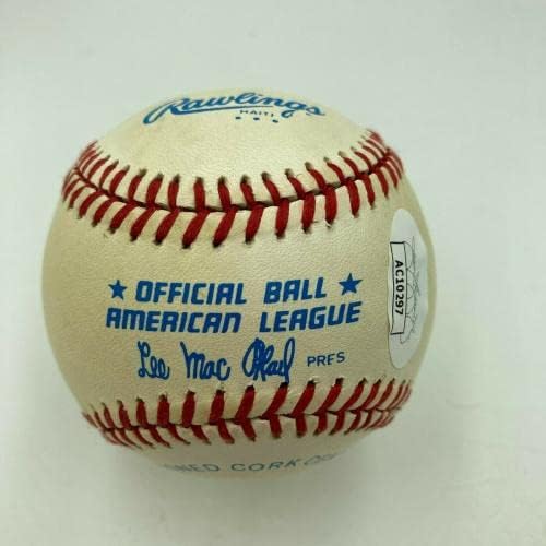Chester Morgan Aláírt Amerikai Liga Macphail Detroit Tigers Baseball SZÖVETSÉG COA - Dedikált Baseball