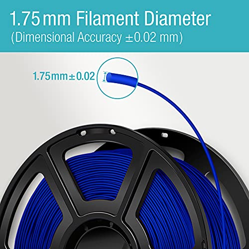 FLASHFORGE Rugalmas 3D-s Nyomtató Szálban, 1.75 mm-es (Kék), 1 kg Spool (2.2 kg), Garantáltan Friss, méretpontosság +/- 0,02