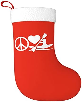 CUTEDWARF Béke, Szeretet Kajak Christma Harisnya karácsonyfa Díszek Karácsonyi Zokni a Karácsonyi Ünnep Party Ajándékok, 18 Colos