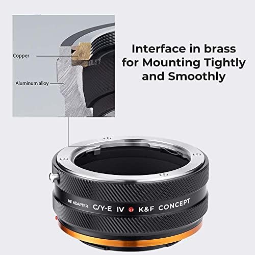 A K&F Koncepció IV PRO C/Y-NEX bajonett Adapter Kézi Fókusz Kompatibilis Contax/Yashica FÉNYKÉPEZŐGÉP Objektív Sony-E NEX Mount Kamera