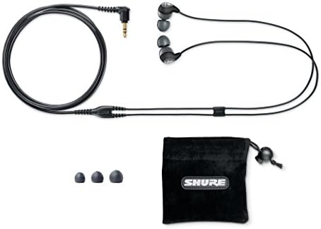 Shure SE112 Vezetékes Hang Leválasztó Fülhallgató Egyetlen Dinamikus MicroDriver, Szürke & EATFL1-6 Tripla Karima Ujjú SE Modell