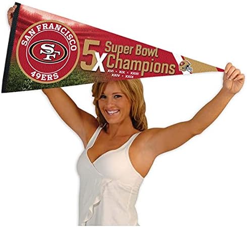 San Francisco 49ers 5 Alkalommal Tál Bajnokok Zászló Banner Zászlót