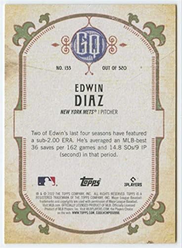 2022 Topps Cigány Királynő 133 Edwin Diaz New York Mets MLB Baseball Trading Card