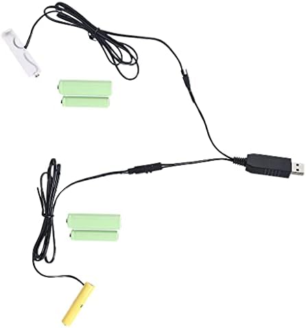 Diarypiece 2 In1 AA+AAA Elem Eliminators USB Tápegység, 1-4pcs1.5V Elem Óra Játékok LED Világítás Ventilátor