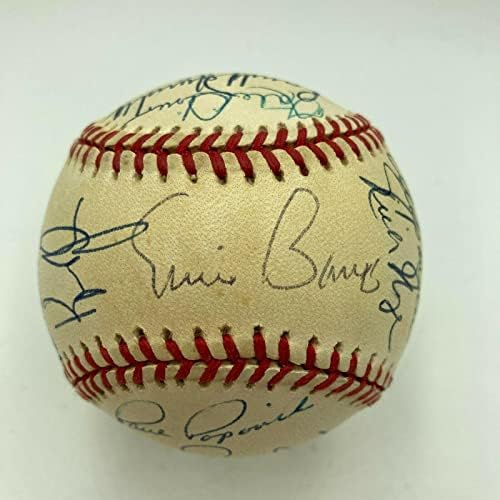 1969 Chicago Cubs Csapat Aláírt Baseball Ernie Bankok Billy Williams Santo SZÖVETSÉG COA - Dedikált Baseball