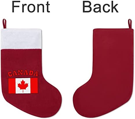 Kanadai Zászló Kanadai Maple Leaf Karácsonyi Harisnya karácsonyfa Kandalló Zokni, Rövid Plüss Bilincset Dekoráció Otthon karácsonyi Parti