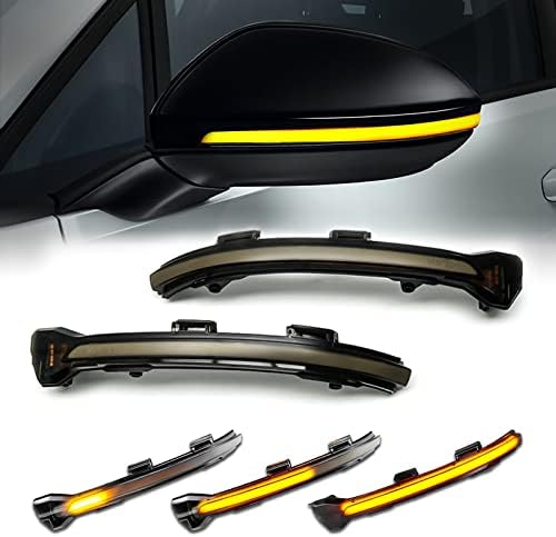 D-Lumina Szekvenciális sárga LED Oldalsó Tükör indexet Fény Füstölt Objektív Kompatibilis 2015-fel VW Golf MK7 GTI LED Tükör Jelölő Dinamikus