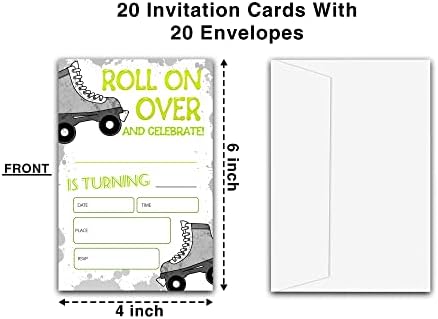 ONDTOM görkorizni Szülinapi Meghívókat A Borítékok(4 x 6)- 20 Csomag - Születésnapi Fill-in Felkéri-c02