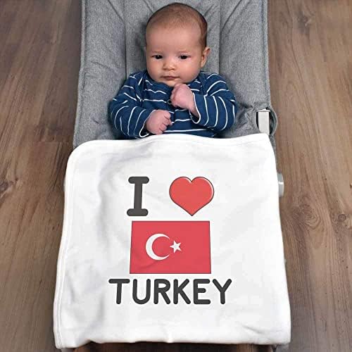 Azeeda 'Imádom Törökországot, Pamut Bébi Takaró / Kendő (BY00025977)