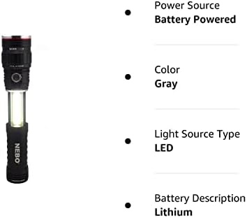 500 Lumen COB LED Munka-Fény, Lámpa, Piros Fény Mód, Vörös Villogó Fény Mód, 4x Állítható Zoom, Mágneses Alap, Nem Kell Vásárolni Elemeket
