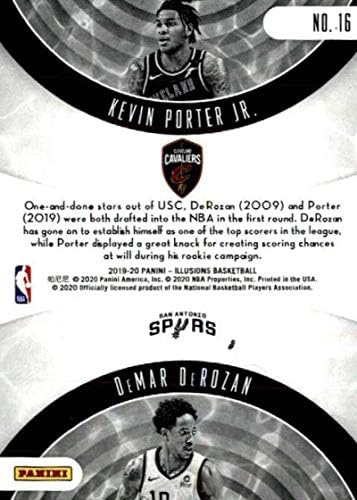 2019-20 Panini Illúziók Újonc Gondolatok 16 Kevin Porter Jr/DeMar DeRozan Cleveland Cavaliers/San Antonio Spurs NBA Kosárlabda