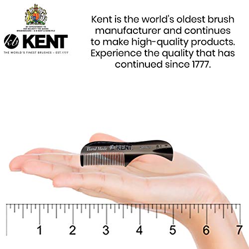 Kent 20T Kézzel Jól Fogat Grafit Összecsukható Comb + 81T Kézzel Készített zsebfésű a Szakáll és Bajusz - Szakáll Növekedés/Finom