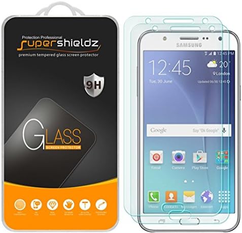 (2 Csomag) Supershieldz Célja a Samsung (Galaxy J7 Neo) Edzett Üveg kijelző Védő fólia, Anti Karcolás, Buborék Mentes