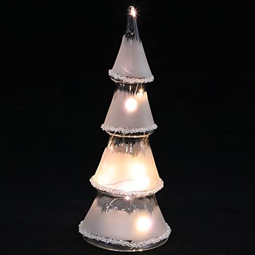 Luxshiny Led-es Éjszakai Fény, Izzó Üveg karácsonyfa Díszítés, LED Égő karácsonyfa Figruine Ünnepi Dísz, Dekoráció, az Ablak Asztali Kandalló