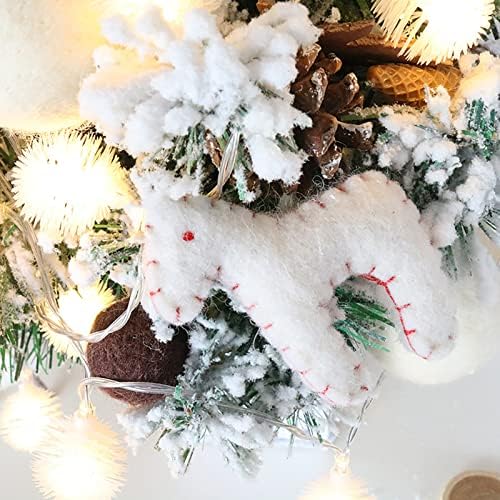 MEVIDA 24 Hüvelyk Mini Asztali karácsonyfa,Fehér Hó Özönlöttek karácsonyfa,Mesterséges karácsonyfa, Karácsonyi Dekoráció,Kis asztali Fa-Szürke