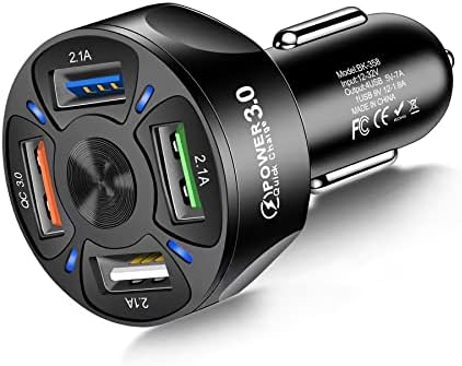 Baj QC3.0 Autós Töltő Adapter, 4 Port USB Autós Töltő, Gyors Töltés Elektronikus Eszközök USB Interfész, Autó Belső Kiegészítők, Kompatibilis