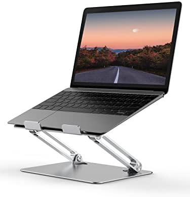 DowhYoke Laptop Állvány, asztali, Hordozható Laptop Kelő, Állítható Alumínium Laptop Állvány Asztal Összecsukható, Notebook tartó Állvány a