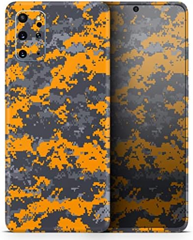 Design Skinz Narancs-Szürke Digitális Álcázás | Védő Vinyl Matrica Lezárja a Bőr Cover Kompatibilis A Samsung Galaxy S10 (Teljes