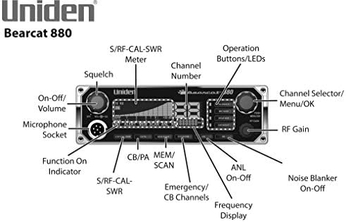 Uniden Hiúz-980 40 - Csatorna SSB CB Rádió Sideband NOAA WeatherBand,7 Színű Digitális Kijelző PA/CB Kapcsoló, valamint
