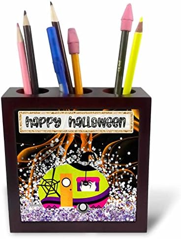 3dRose Boldog Halloween Kép, Csillogó Halloween Camper - Csempe Toll Jogosultjai (ph-369907-1)