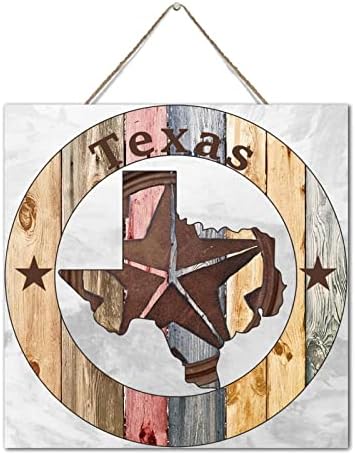 Autravelco Texas Lone Star Haza Térkép Fa Fal Alá, Személyre szabott Táblázat Rusztikus Dekor Fa Jelek Retro Bohém Geometriai