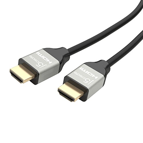 j5create Ultra HD-4K-HDMI Kábel- (6.6 ft, Fekete, HDMI 2.0 Hitelesített) | Visszafelé Kompatibilis a HDMI 1.4 a/1.3 | Támogatja