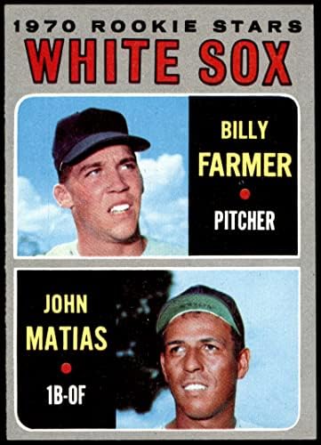 1970 Topps 444 White Sox Újonc John Matias/Bill Farmer Chicago White Sox (Baseball Kártya) EX White Sox