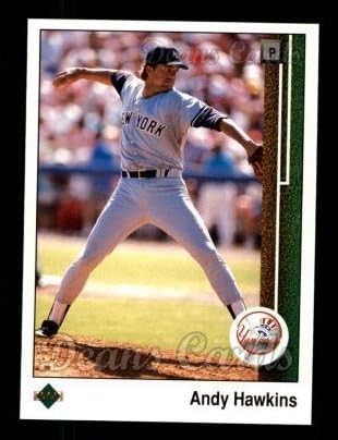 1989 Felső szint 708 Andy Hawkins New York Yankees (Baseball Kártya) NM/MT Yankees