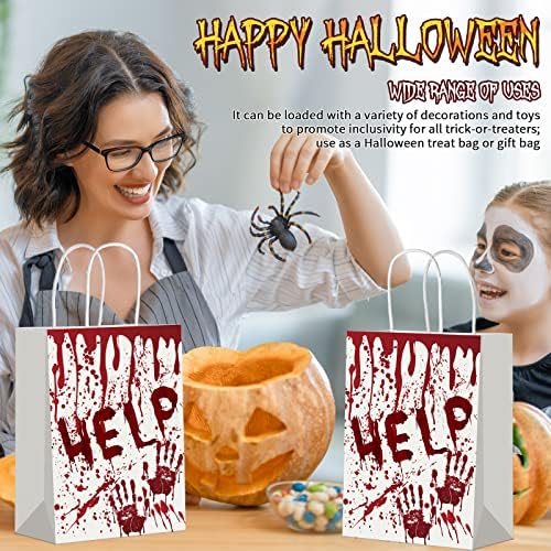 Meanplan Halloween Rohadt Jók, Candy Táskák Horror Véres Kezelni Szívességet Ajándék Táskák Ijesztő Véres Kezeli a Papír Táskák a Halloween