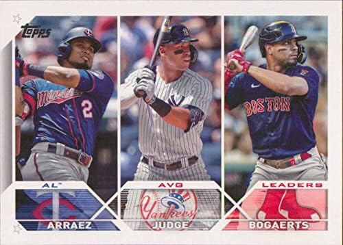 2023 Topps 289 Luis Arraez/Aaron Bíró/Xander Bogaerts Sorozat 1 MLB Baseball Trading Card