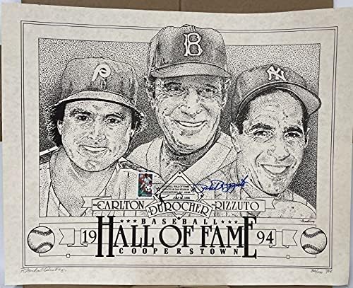 Phil Rizzuto Aláírt Dedikált 16x20 Nyomtatás New York Yankees 33/100 - COA Megfelelő Hologramok