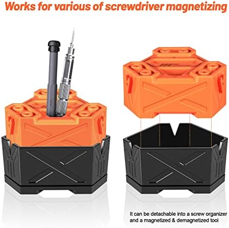 Magnetizer Demagnetizer Eszköz ENUODA 2 Csomag Adattörlő Eszköz Apró Alkatrészek Szervező Magnetizer a Csavarhúzó Bit, Tippek,