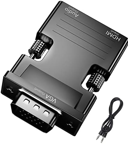 PANPEO HDMI-VGA Adapter Átalakító, Audio Kimenet Számítógép Set-top Box Csatlakozó Adapter Laptop, PC, Monitor, Projektor,