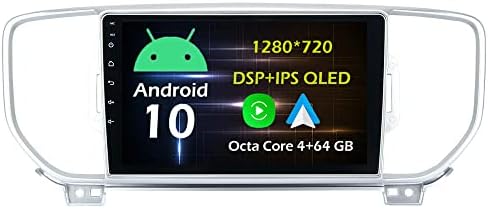 9 4+64 gb-os Android 10 Dash Autó Sztereó Rádió Alkalmas 17 18 19 KIA KX5 Sportage GPS Navigációs fejegység Carplay Android Auto