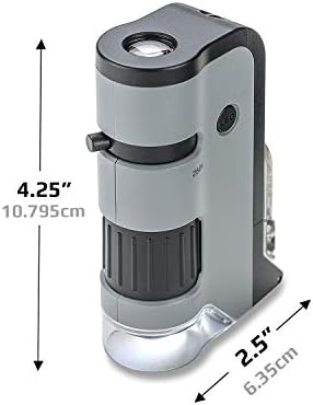 Carson 60x-75x MicroMax LED Égő Zseb Mikroszkóp (MM-200) & MicroFlip 100x-250x LED, UV Fényes Zsebében Mikroszkóp Flip Lefelé Csúszik