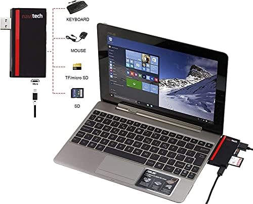 Navitech 2 az 1-ben Laptop/Tablet USB 3.0/2.0 HUB Adapter/Micro USB Bemenet SD/Micro SD Kártya Olvasó Kompatibilis Lenovo