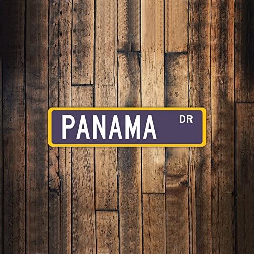 Panama Ország út Személyre szabott A Város Rusztikus Hazafias Fém Jelek Panama DR Állami Jel Parasztház Tornácos Bolt Fali Dekor
