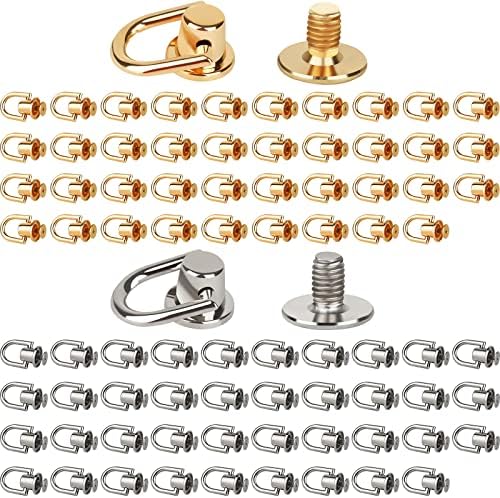 80 Db D Gyűrűk, Szegecsek, Szegecsekkel Csavart Labda Utáni Fejét Gombok Forgatható Gyűrű DIY Bőr Kézműves Táska Pénztárca Dekoráció