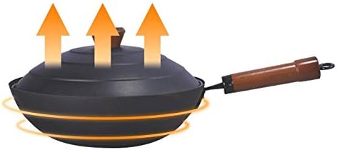 GYDCG Találékonyság közepén a wok serpenyő fazék pot öntöttvas edény indukciós főzőlap, universal hiteles